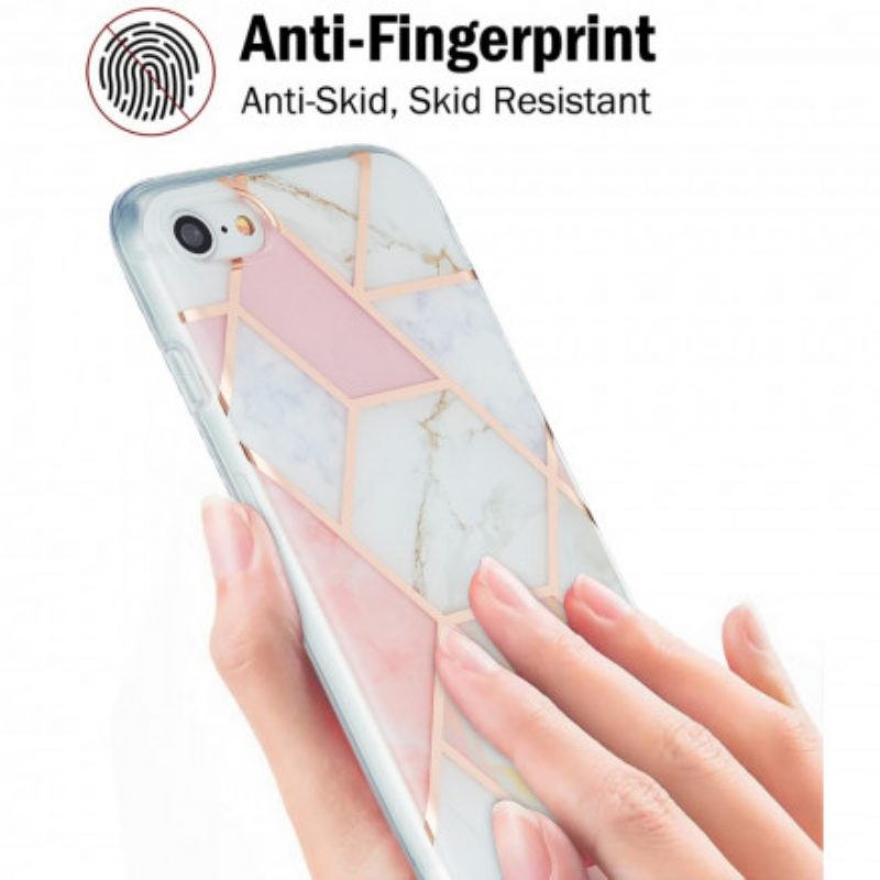 Cover iPhone SE 3 / SE 2 / 8 / 7 Geometria Del Marmo Siliconico