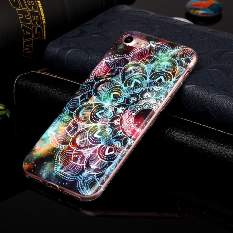 Cover iPhone SE 3 / SE 2 / 8 / 7 Mandala Fluorescente