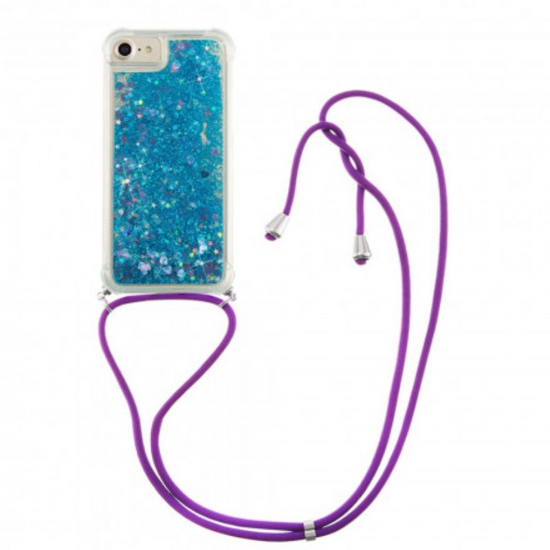 Cover iPhone SE 3 / SE 2 / 8 / 7 Paillettes E Coulisse