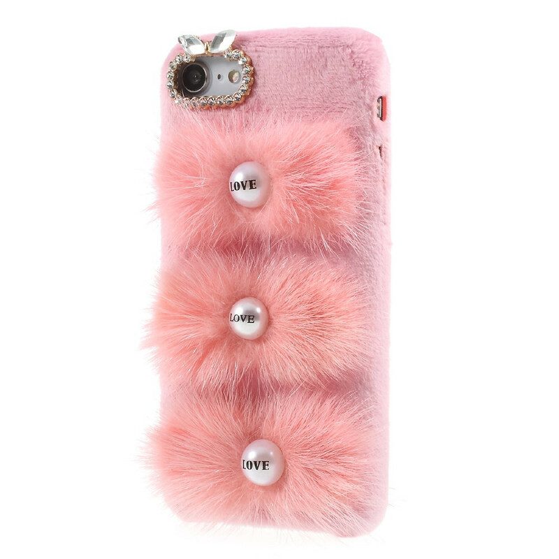 Cover iPhone SE 3 / SE 2 / 8 / 7 Pelliccia D'amore