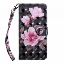 Custodia in pelle iPhone SE 3 / SE 2 / 8 / 7 Fiori Sbocciati