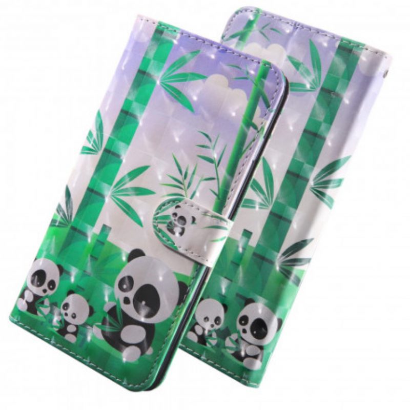 Custodia in pelle iPhone SE 3 / SE 2 / 8 / 7 Maman Octave E Anne I Panda