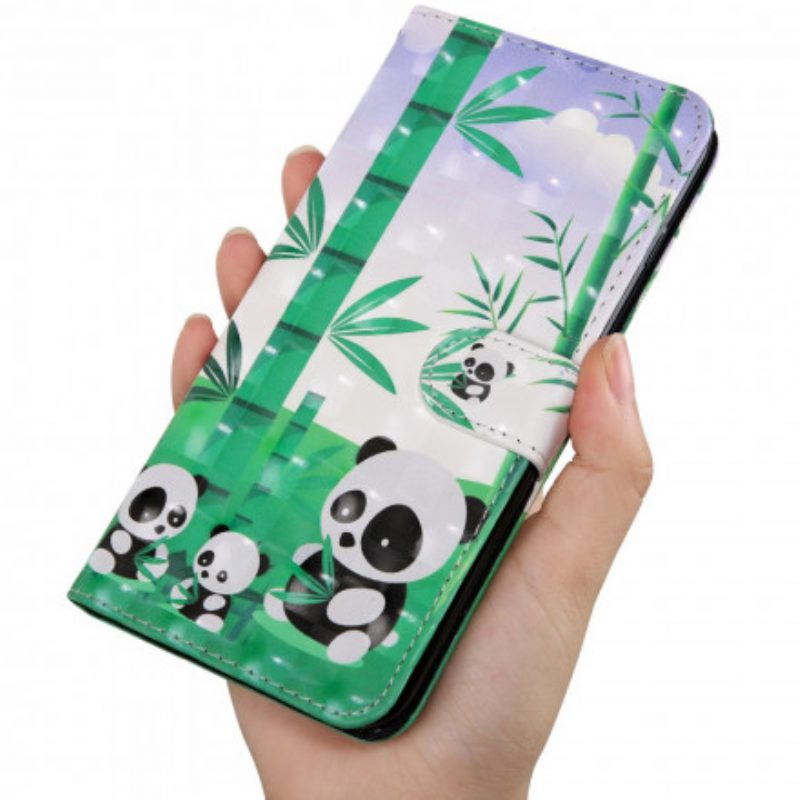 Custodia in pelle iPhone SE 3 / SE 2 / 8 / 7 Maman Octave E Anne I Panda