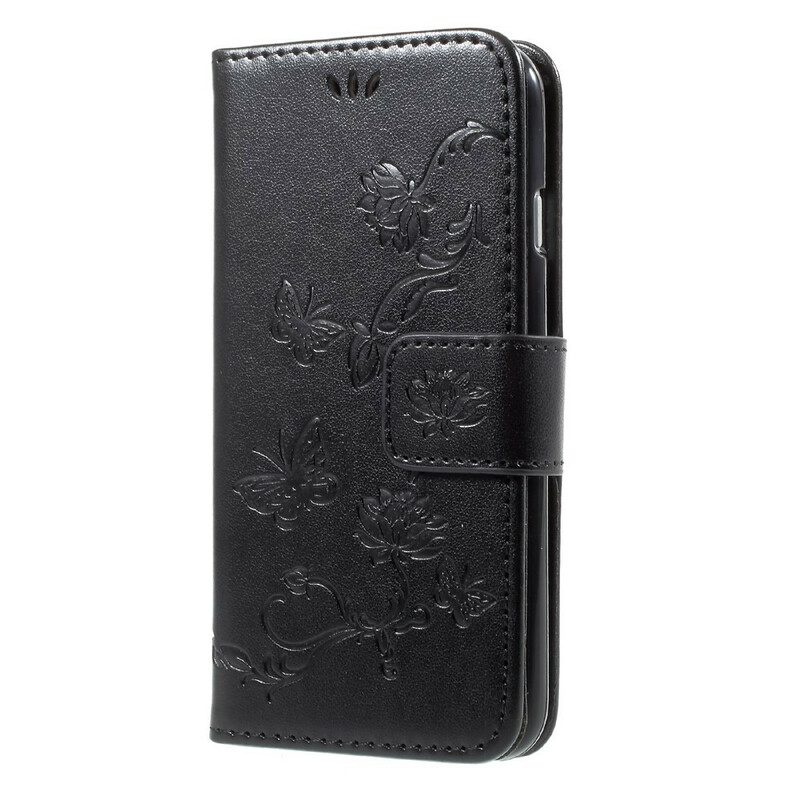 Custodia in pelle iPhone SE 3 / SE 2 / 8 / 7 Strappy Floreale