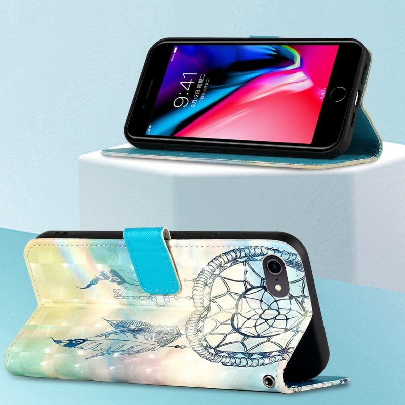 Folio Cover iPhone SE 3 / SE 2 / 8 / 7 Cinghia Acchiappasogni