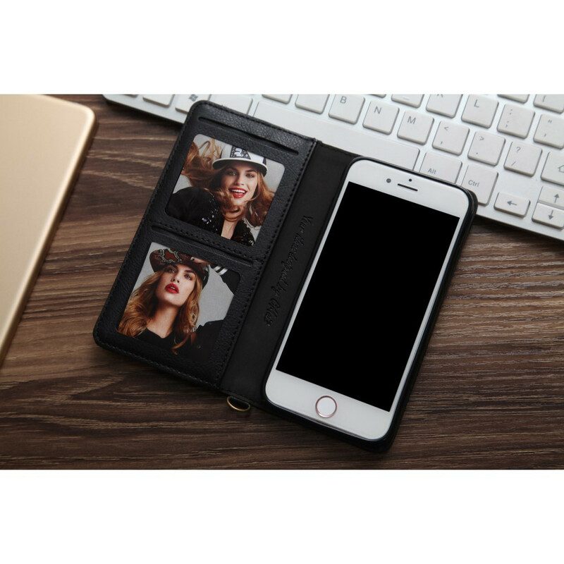 Folio Cover iPhone SE 3 / SE 2 / 8 / 7 Custodia in pelle Cmai2 Multi-card Effetto Pelle
