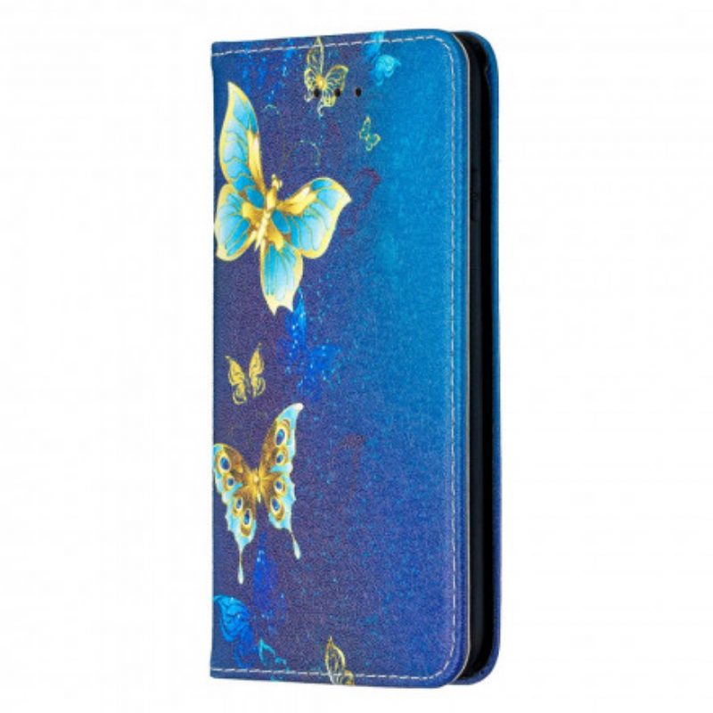 Folio Cover iPhone SE 3 / SE 2 / 8 / 7 Custodia in pelle Farfalle Colorate