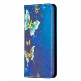 Folio Cover iPhone SE 3 / SE 2 / 8 / 7 Custodia in pelle Farfalle Colorate