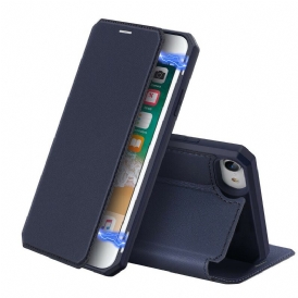 Folio Cover iPhone SE 3 / SE 2 / 8 / 7 Custodia in pelle Pelle X Serie Dux Ducis