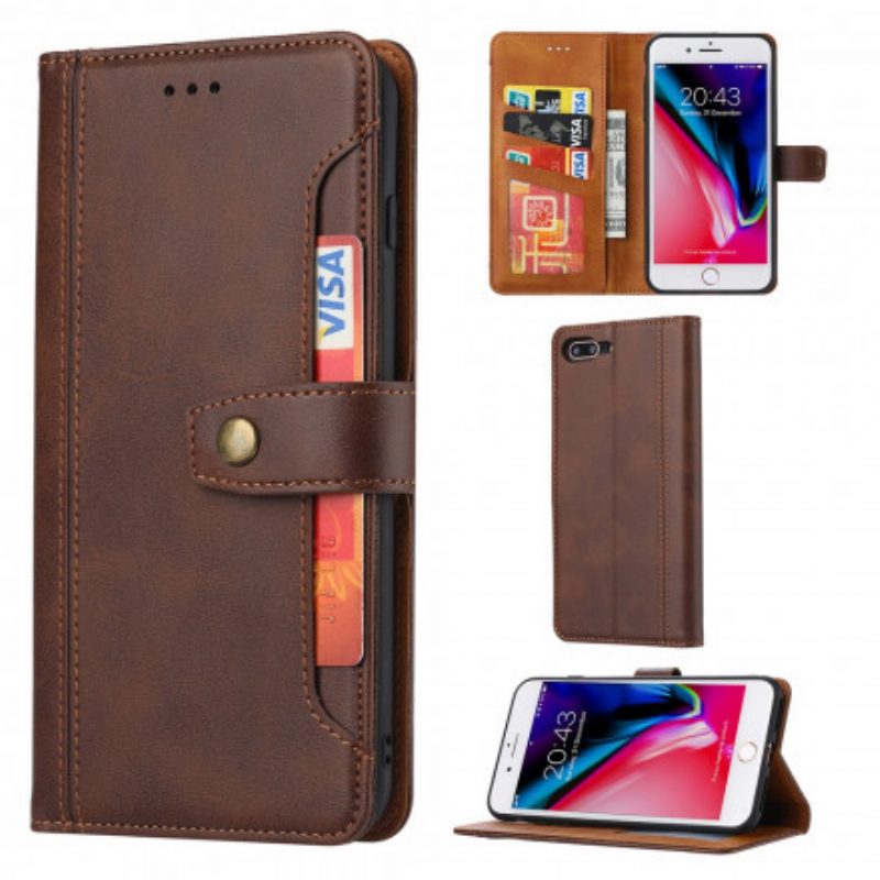 Folio Cover iPhone SE 3 / SE 2 / 8 / 7 Portacarte Frontale Con Cinturino