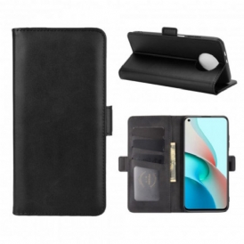 Custodia in pelle Xiaomi Redmi Note 9 5G Folio Cover Doppio Lembo