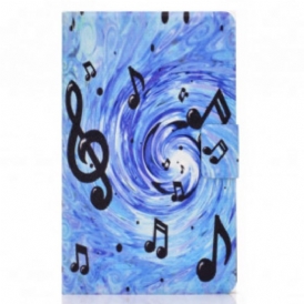 Custodia A Portafoglio Samsung Galaxy Tab A7 (2020) Note Musicali