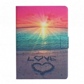 Custodia in pelle Samsung Galaxy Tab A7 (2020) Amore Al Tramonto