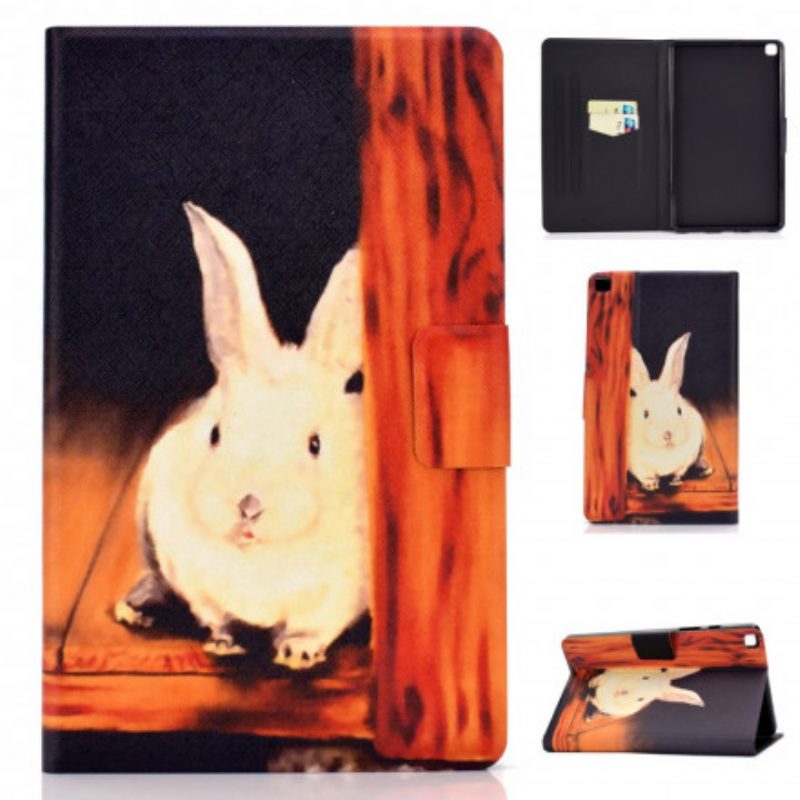 Custodia in pelle Samsung Galaxy Tab A7 (2020) Coniglio