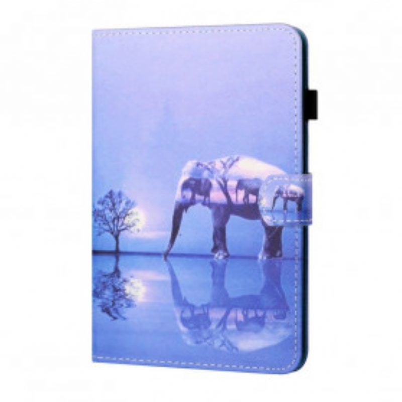 Custodia in pelle Samsung Galaxy Tab A7 (2020) Elefante Arte