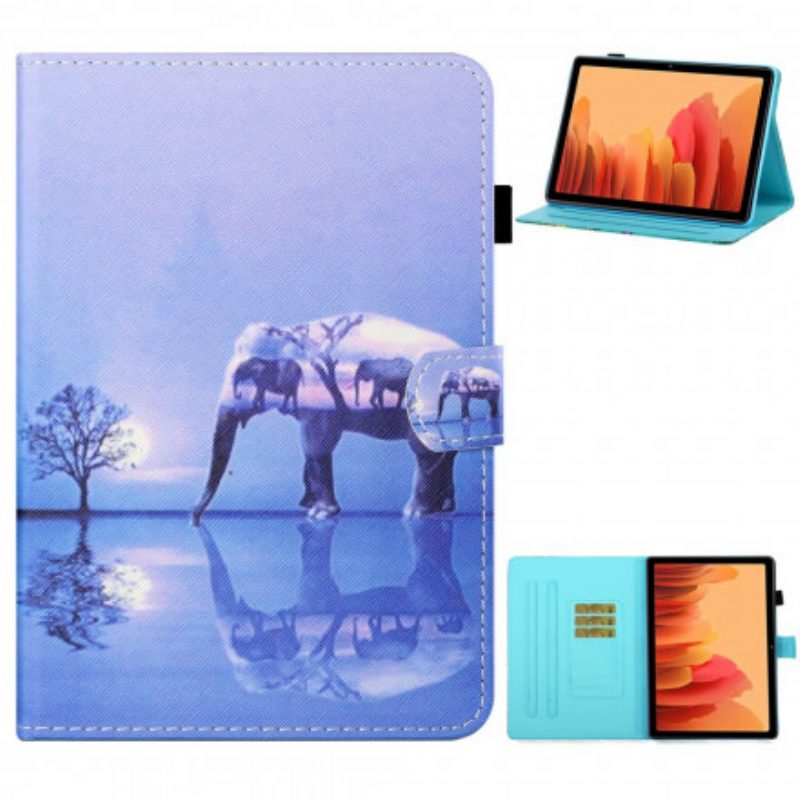 Custodia in pelle Samsung Galaxy Tab A7 (2020) Elefante Arte
