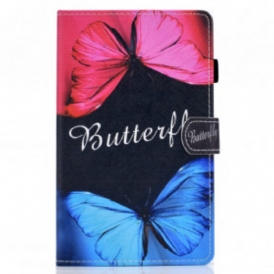 Custodia in pelle Samsung Galaxy Tab A7 (2020) Farfalla