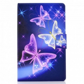 Custodia in pelle Samsung Galaxy Tab A7 (2020) Farfalle