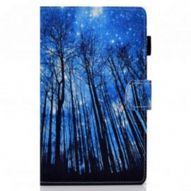 Custodia in pelle Samsung Galaxy Tab A7 (2020) Foresta Notturna