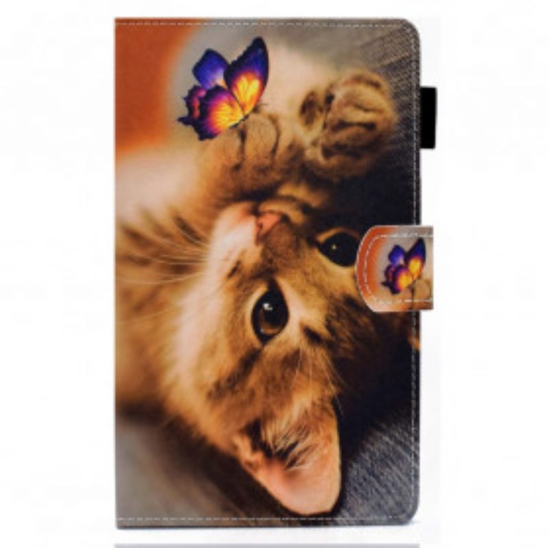 Custodia in pelle Samsung Galaxy Tab A7 (2020) Il Mio Gattino E La Mia Farfalla