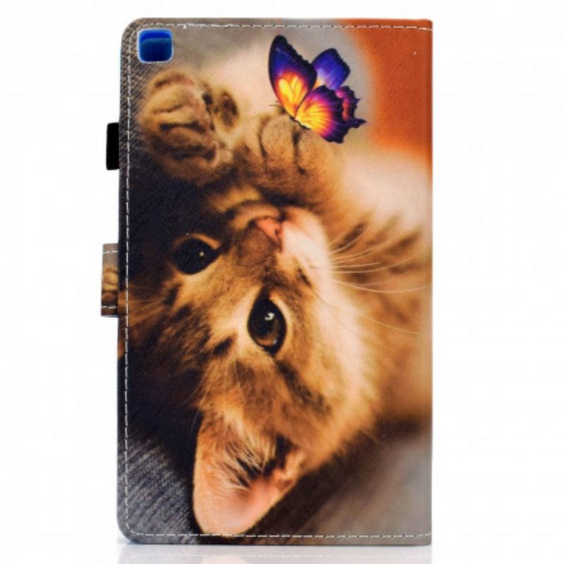 Custodia in pelle Samsung Galaxy Tab A7 (2020) Il Mio Gattino E La Mia Farfalla