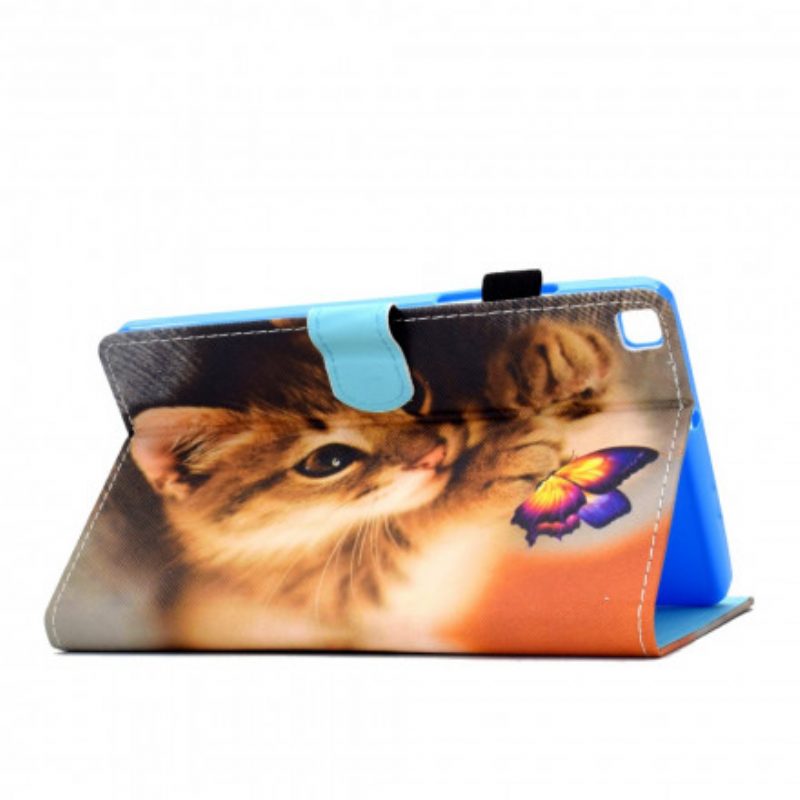 Custodia in pelle Samsung Galaxy Tab A7 (2020) Il Mio Gattino E La Mia Farfalla