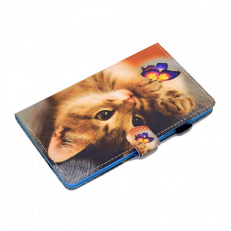Custodia in pelle Samsung Galaxy Tab A7 (2020) Il Mio Gattino E La Mia Farfalla