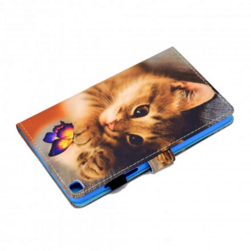 Custodia in pelle Samsung Galaxy Tab A7 (2020) Il Mio Gattino E La Mia Farfalla