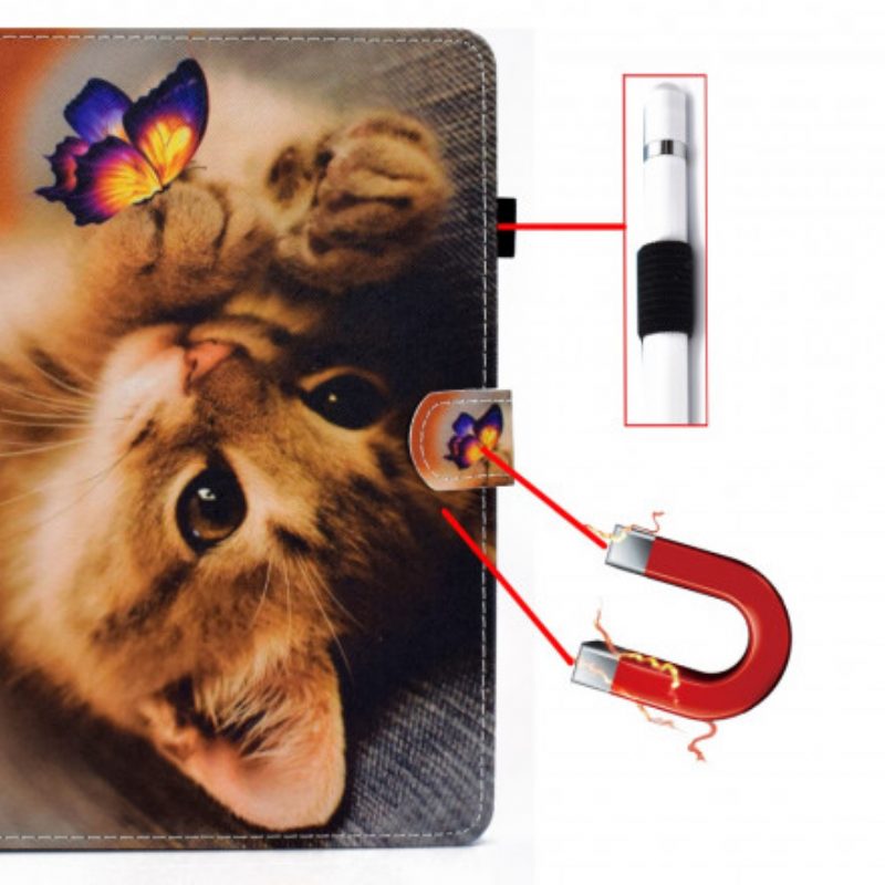 Custodia in pelle Samsung Galaxy Tab A7 (2020) Il Mio Gattino E La Mia Farfalla