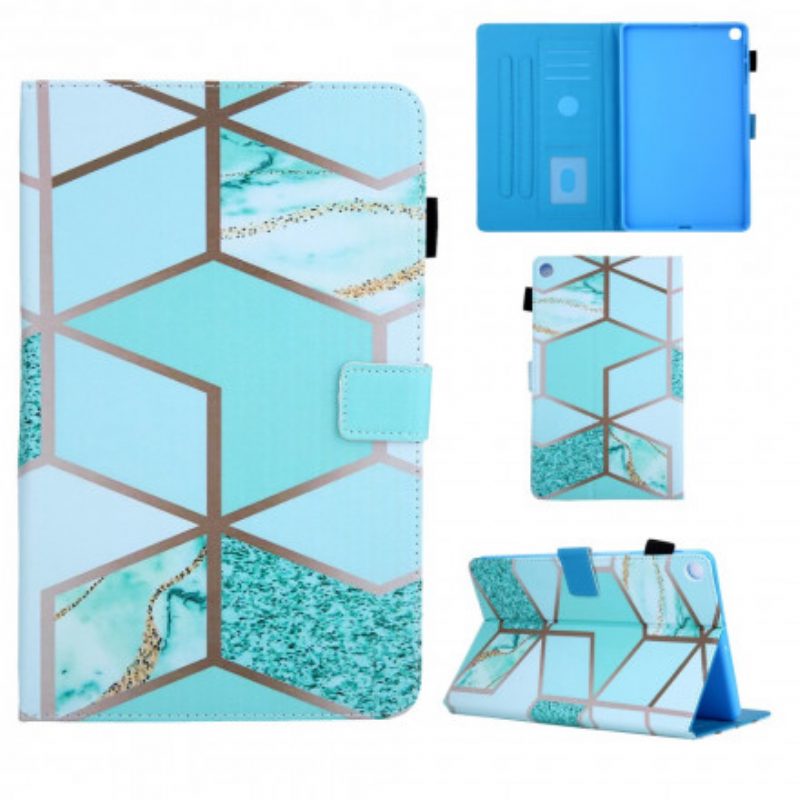Custodia in pelle Samsung Galaxy Tab A7 (2020) Motivo Geometrico