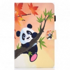 Custodia in pelle Samsung Galaxy Tab A7 (2020) Panda Carino