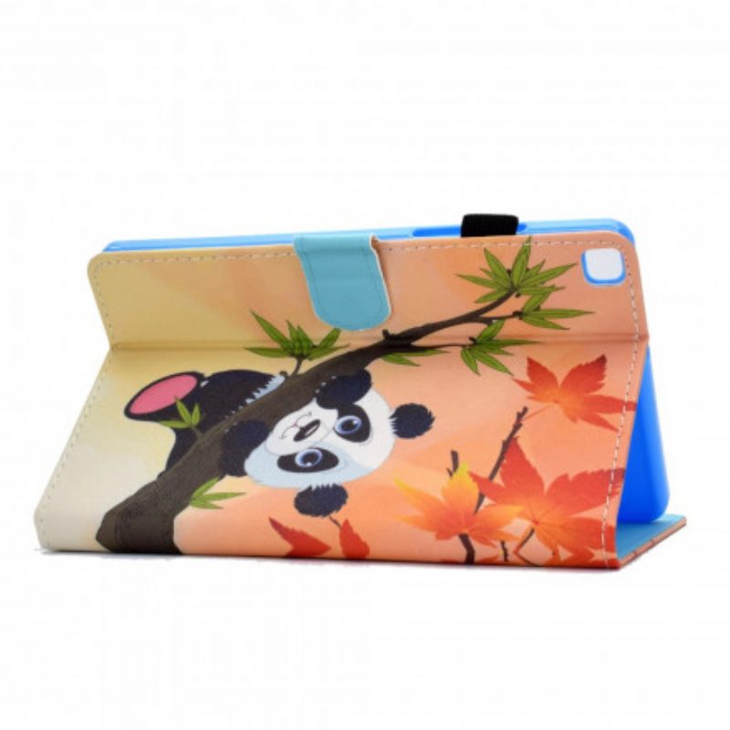 Custodia in pelle Samsung Galaxy Tab A7 (2020) Panda Carino