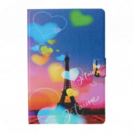 Custodia in pelle Samsung Galaxy Tab A7 (2020) Parigi Ti Amo