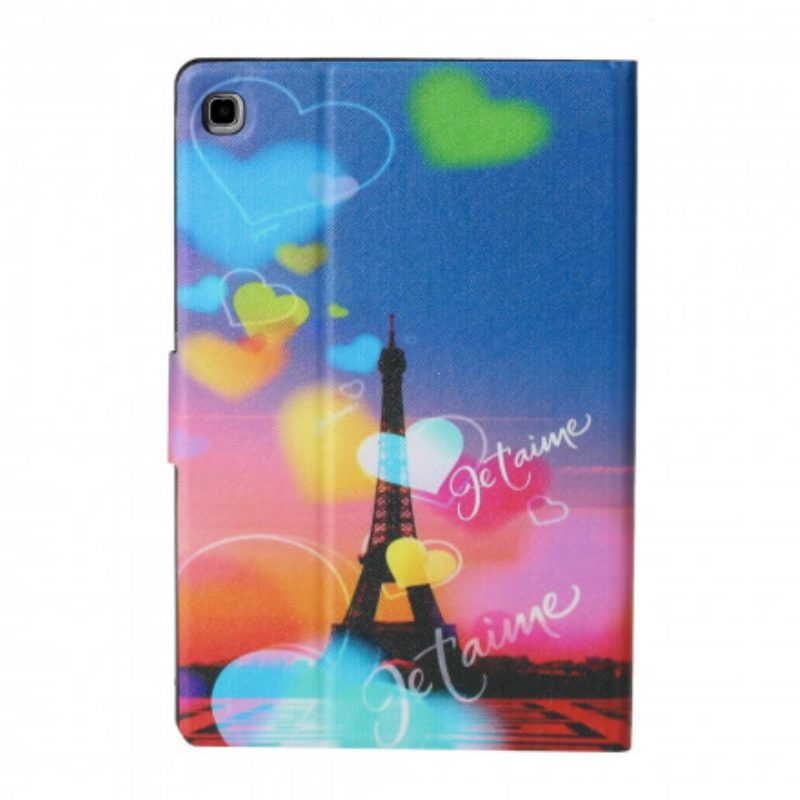 Custodia in pelle Samsung Galaxy Tab A7 (2020) Parigi Ti Amo