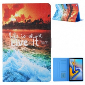 Custodia in pelle Samsung Galaxy Tab A7 (2020) La Vita È Breve