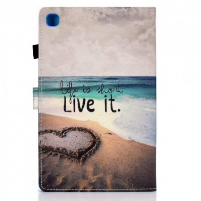 Custodia in pelle Samsung Galaxy Tab A7 (2020) La Vita È Breve Spiaggia