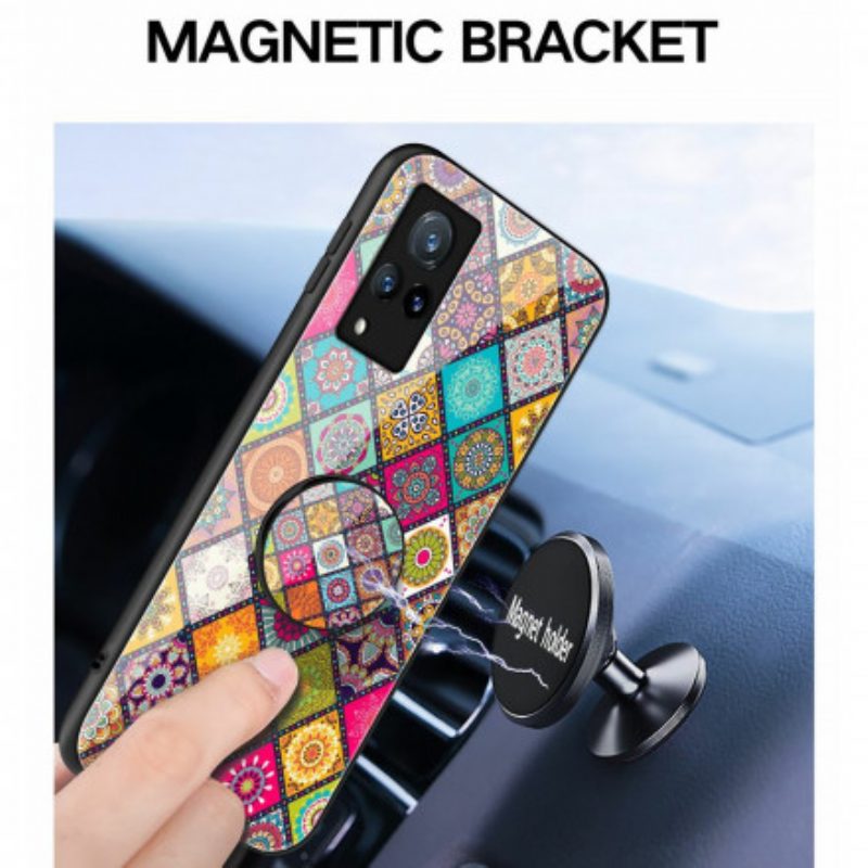 Cover Vivo V21 5G Supporto Magnetico Patchwork