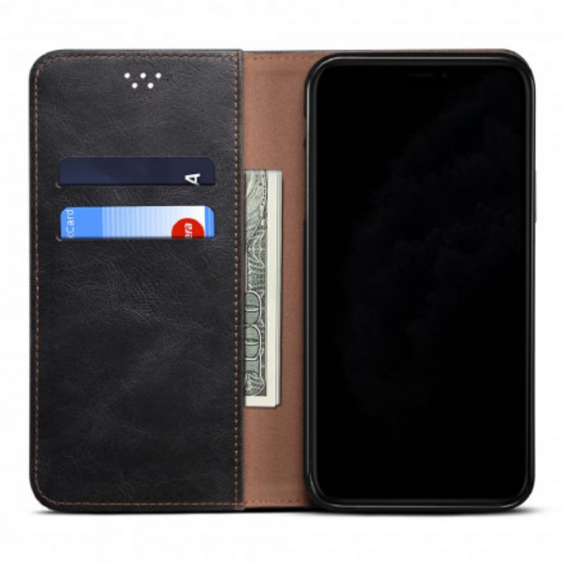 Folio Cover Vivo V21 5G Custodia in pelle Ecopelle Cerata