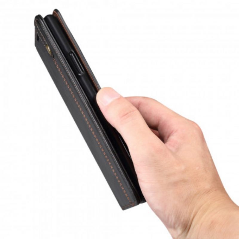 Folio Cover Vivo V21 5G Custodia in pelle Ecopelle Cerata