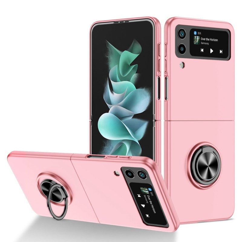 Folio Cover Samsung Galaxy Z Flip 4 Custodia in pelle Anello Rotante