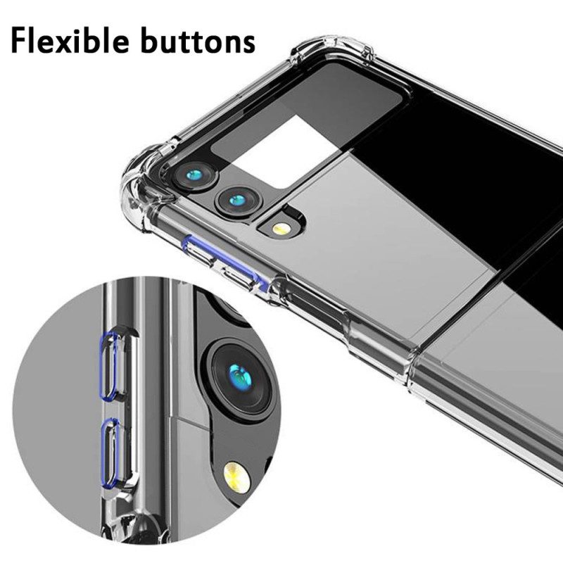 Folio Cover Samsung Galaxy Z Flip 4 Custodia in pelle Angoli Rinforzati Senza Cuciture