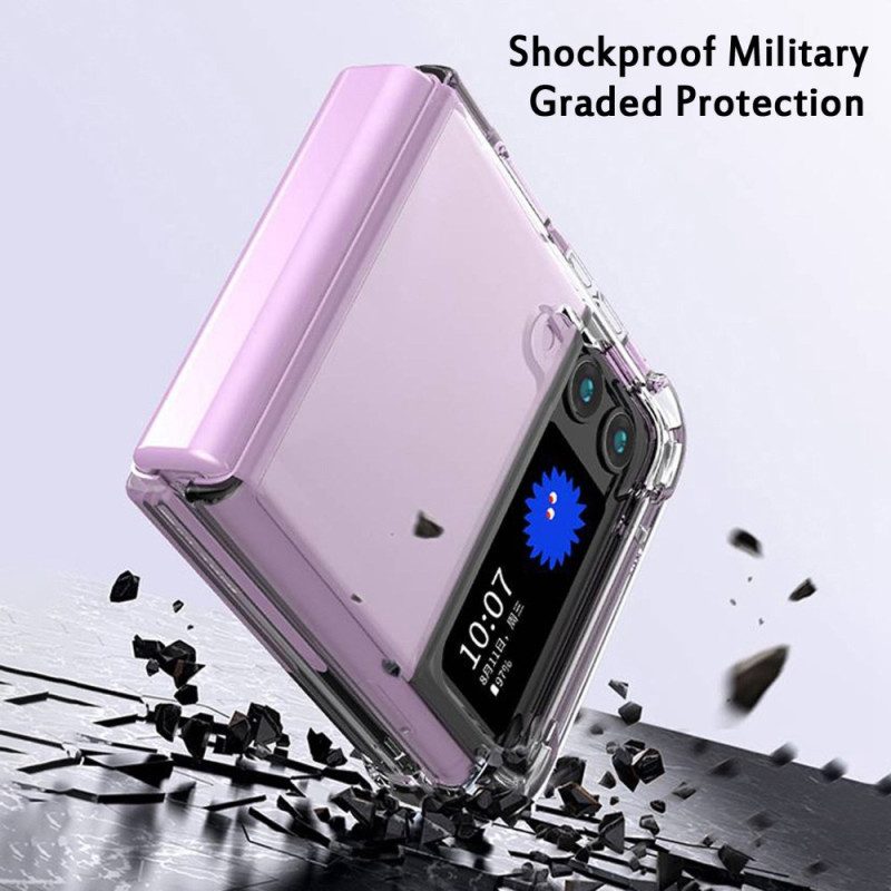 Folio Cover Samsung Galaxy Z Flip 4 Custodia in pelle Angoli Rinforzati Senza Cuciture