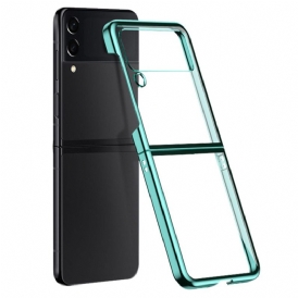 Folio Cover Samsung Galaxy Z Flip 4 Custodia in pelle Contorni Colorati Senza Soluzione Di Continuità