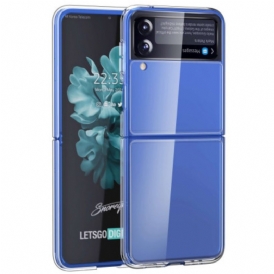Folio Cover Samsung Galaxy Z Flip 4 Custodia in pelle Cristallo