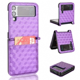 Folio Cover Samsung Galaxy Z Flip 4 Custodia in pelle Cubo 3d