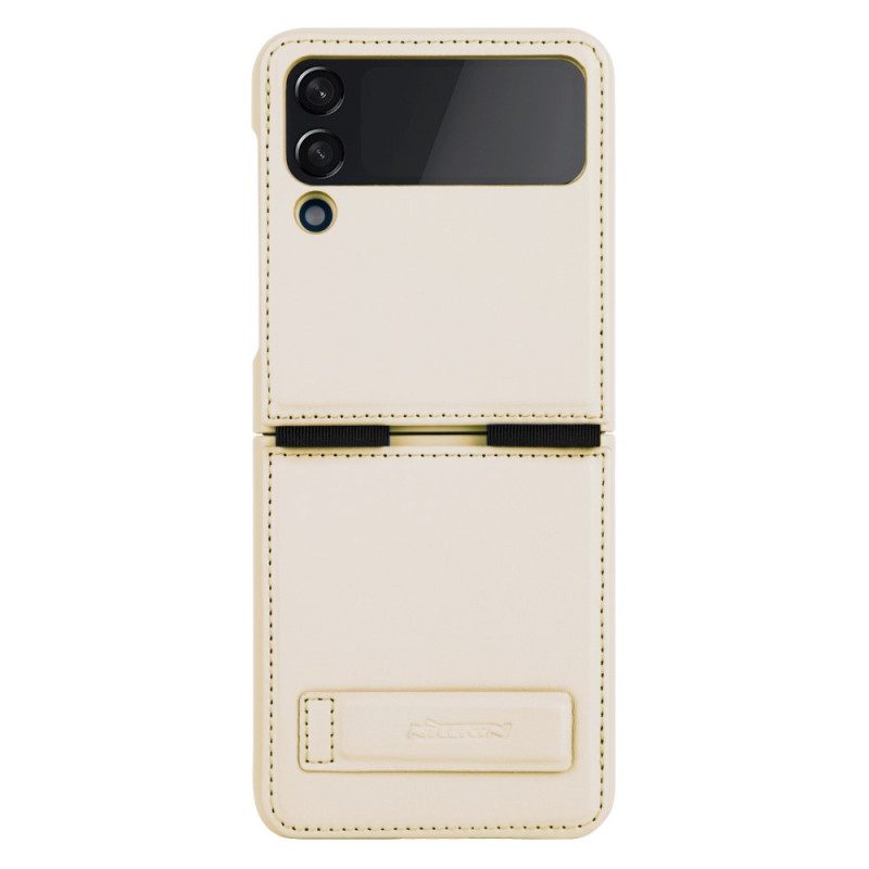 Folio Cover Samsung Galaxy Z Flip 4 Custodia in pelle Pelle E Supporto Nillkin