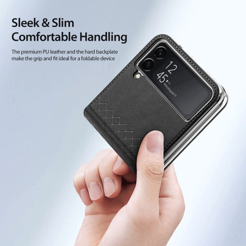 Folio Cover Samsung Galaxy Z Flip 4 Custodia in pelle Ecopelle Dux Ducis