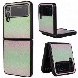 Folio Cover Samsung Galaxy Z Flip 4 Custodia in pelle Gradienti Glitterati