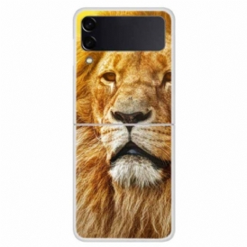 Folio Cover Samsung Galaxy Z Flip 4 Custodia in pelle Leone