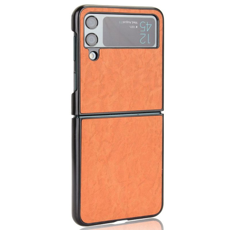 Folio Cover Samsung Galaxy Z Flip 4 Custodia in pelle Morbidezza Effetto Pelle